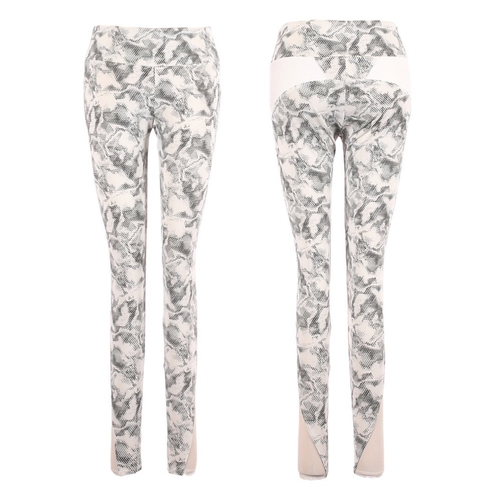 Onzie Yoga Shaper Jedi Print High Rise White Leggings Size M/L